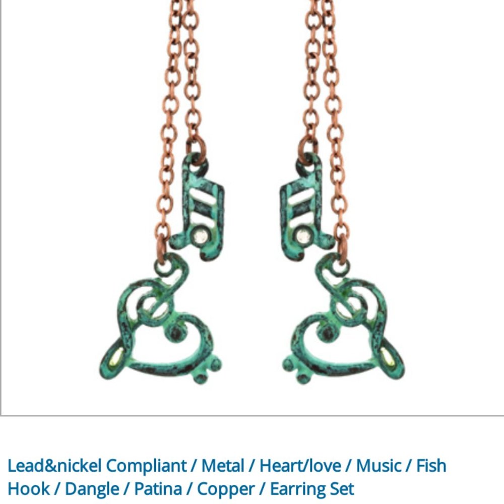copper and patina earrings